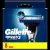 Gillette Mach3 Turbo Borotvabetétek Férfi Borotvához, 8 db Borotvabeté