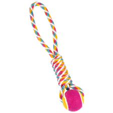  GimDog színes rágókötél teniszlabdával 1 db játék kutyáknak