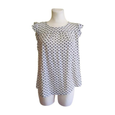  Gina Benotti fehér mintás női rövid ujjú blúz (méret: S) blúz