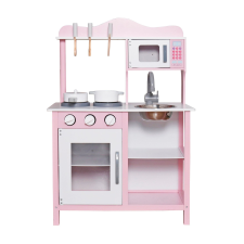 GINGER HOME Gyerek Fa Konyha Rózsaszín W10C404I konyhakészlet