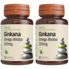 Ginkana Ginkgo Biloba 120mg csomag, 30 tabletta, Alevia (1+1) vitamin és táplálékkiegészítő