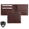 Giorgio Carelli közepes szabadon nyíló, felhajló válaszfalas barna bőr pénztárca RFID védelemmel 347880