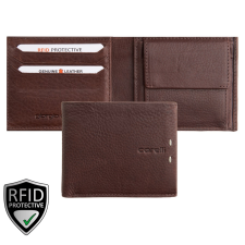 Giorgio Carelli közepes szabadon nyíló, felhajló válaszfalas barna bőr pénztárca RFID védelemmel 347880 pénztárca