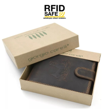 Giorgio Carelli RFID védett, lófejes, rugalmas nyelves bőr pénztárca  417797-701 pénztárca