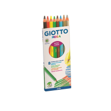 Giotto Színes ceruza GIOTTO Mega hatszögletű extra vastag 8 db/készlet 6 alapszín+arany+ezüst színes ceruza