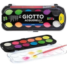 Giotto Vízfesték Giotto Aquarelli 30 mm Fluoreszkáló Színek 12 Darabos (8000825056123) kréta, festék és papír