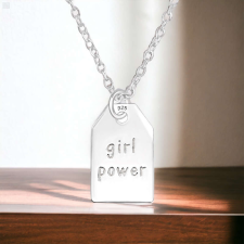 GIRL POWER FELIRATOS EZÜST NYAKLÁNC nyaklánc