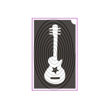Gitár csillaggal (csss0026) csillámtetoválás