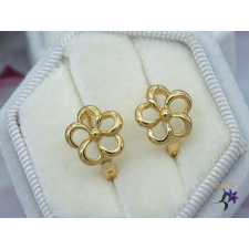  Gitta XP virág alakú karika fülbevaló-18K fülbevaló