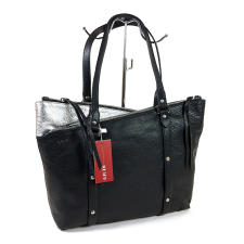 Giudi fekete, ezüsttel kombinált shopper divattáska G10974AECIN-HA kézitáska és bőrönd