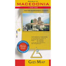 Gizi Map Macedonia autós térkép Gizi Map 1:250 000 térkép