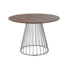 GLAM WALNUT 110 asztal - diófa furnér, krómozott talpazat bútor