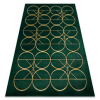 GLAMOUR EMERALD szőnyeg 1010 glamour, elegáns körökben üveg zöld / arany 160x220 cm