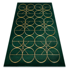 GLAMOUR EMERALD szőnyeg 1010 glamour, elegáns körökben üveg zöld / arany 160x220 cm lakástextília