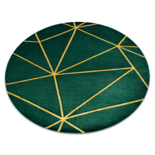 GLAMOUR EMERALD szőnyeg 1013 kör - glamour, elegáns geometriai üveg zöld / arany kör 120 cm lakástextília