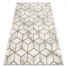 GLAMOUR EMERALD szőnyeg 1014 glamour, elegáns kocka krém / arany 240x330 cm lakástextília