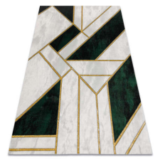 GLAMOUR EMERALD szőnyeg 1015 glamour, elegáns márvány, geometriai üveg zöld / arany 140x190 cm lakástextília