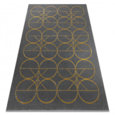 GLAMOUR Kör Szőnyeg - Szürke Arany - 160x220 cm lakástextília