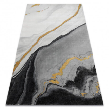 GLAMOUR Márványmintás Szőnyeg - Fekete/Arany/Szürke - 160x220 cm lakástextília