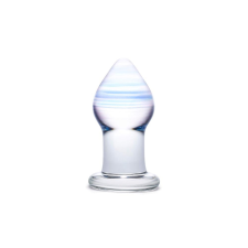 Glas Amethyst Rain - üveg anál dildó (áttetsző lila) anál