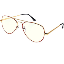 GLASSA Blue Light Blocking Glasses PCG 09, +0,00, piros-arany szemüvegkeret