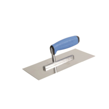  glettelőkanál rozsdamentes, SOFT gumi nyél, 13×27cm kőműves és burkoló szerszám