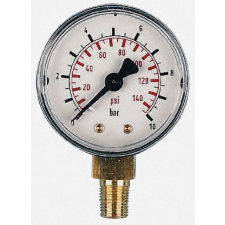  Glicerinnel töltött nyomásmérő óra, INOX, max. 10 bar öntözéstechnikai alkatrész