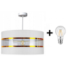 Glimex ABAZUR állítható függőlámpa fehér 1x E27 + ajándék LED izzó