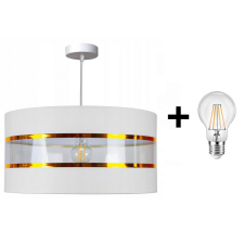 Glimex ABAZUR állítható függőlámpa fehér 1x E27 + ajándék LED izzó világítás