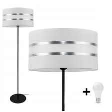 Glimex Abazur állólámpa fehér 1x E27 + ajándék LED izzó világítás