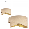 Glimex Bézs színű textil búrás függőlámpa Glimex Abazur Premium 1xE27 GA0108