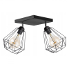 Glimex Diamond állítható mennyezeti lámpa fekete 2x E27 + ajándék LED izzók