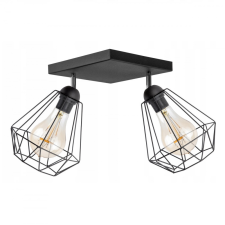 Glimex Diamond állítható mennyezeti lámpa fekete 2x E27 + ajándék LED izzók világítás