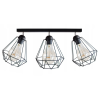 Glimex Diamond állítható mennyezeti lámpa fekete 3x E27 + ajándék LED izzók