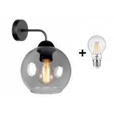 Glimex Orb fali lámpa füst 1x E27 + ajándék LED izzó világítás