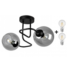 Glimex Orb mennyezeti lámpa szürke 2x E27 + ajándék LED izzó világítás