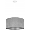 Glimex Szövet függőlámpa szürke-fehér Ø40cm | Glimex Welur (GW001) 1xE27
