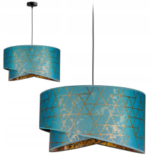 Glimex Türkiz textil búrás függőlámpa | Glimex Abazur Premium 1xE27 GA0120 világítás
