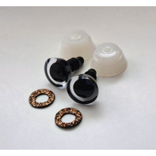  Glitteres (csillogós) szem, barna 16mm - 1pár rövidáru