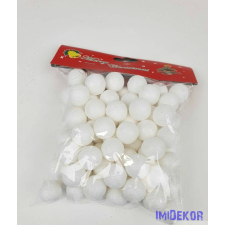  Glitteres golyó díszítő 2cm kb 85db/cs - Fehér dekorációs kellék