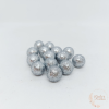 Glitteres golyó - ezüst - 1,5 cm