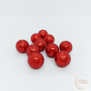  Glitteres golyó - piros - 2 cm