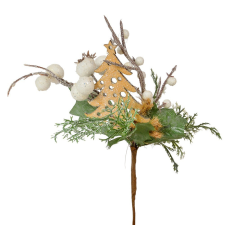  Glitteres pick fa fenyővel 22cm dekorációs kellék