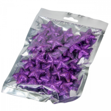  Glitteres polisztirol csillag sötétlila 3,5cm dekorációs kellék