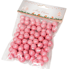  Glitteres polisztirol golyó rózsaszín 1cm kb.10-15gramm dekorációs kellék