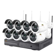 GLO Pro Vision FULL HD WIFI-s komplett 8 kamerás megfigyelő rendszer 3,0MP-s kamera 8 db Vezeték Nélk... megfigyelő kamera