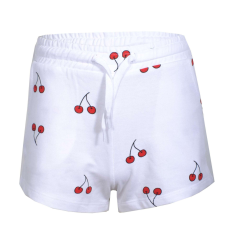 GLO STORY fehér pamut nyári short cseresznye mintás 13 év (158 cm)