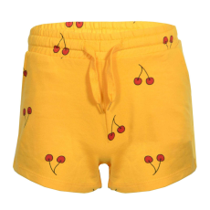 GLO STORY napsárga pamut nyári short cseresznye mintás 11 év (146 cm)