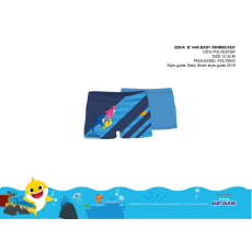 Global Licence Srl Baby shark baba fürdő boxer kisfiúknak - világoskék - 98