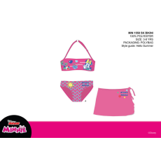 Global Licence Srl Disney Minnie egér fürdőruha szett kislányoknak - bikini+szoknya - sötétrózsaszín - 116